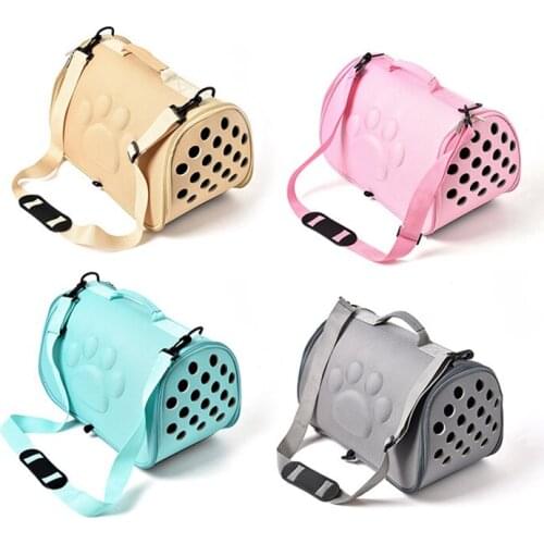 Pet Dog Cat Carrier Sling Bag Breathable Travel Bag Purple