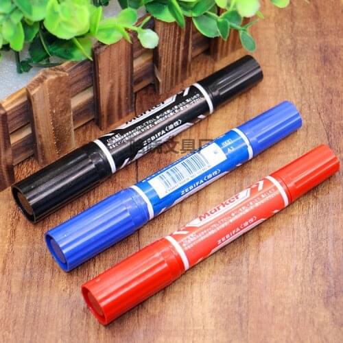 1pcs Logistics Courier Black/blue/red color double head round toe oil permanent marker pen