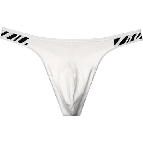 Plus size Mens sports underwear thong cotton underwear running seamless sexy t-back panties lingerie bikini 3XL g string