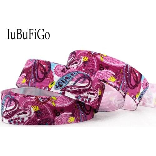 [IuBuFiGo] 50 yards 7/8" 22mm Bohemia Printed Grosgrain Ribbon Nut Tape