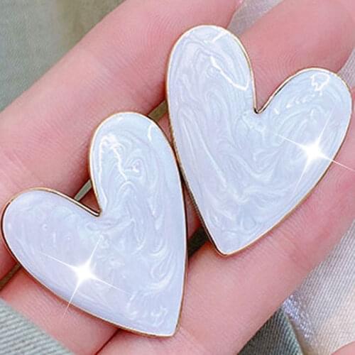 JUWANG Retro Trends Loves Earrings Minimalist Personalized Exquisite Acrylic Earrings Anti-Allergy Temperament Romantic Jewelry