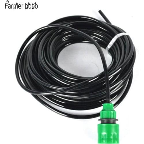 High Quality 20M 4/7MM Black Micro Irrigation Pipe Water Hose Drip Watering Sprinkling Home Garden for Drip Arrow