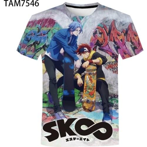Sk8 The Infinity 2021 New Summer Fashion Japanese Anime 3D T-Shirt Casual Mens Womens Childrens Short Sleeve Street Cool Top