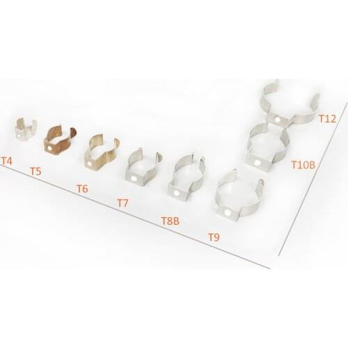 U Clips Stainless Steel Tubes Support Pipe Clamps T4 T5 T6 T7 T8 T9 T10 T12 LED Fluorescent Tube Mounting Accessories