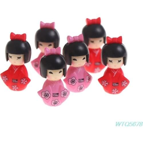 1PCS Japanese Kimono Little Girl Fairy Garden Miniatures DIY Ornament Decoration