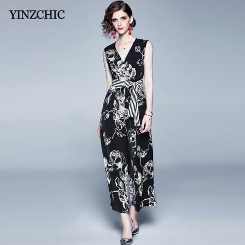 YINZCHIC Women's Jumpsuits With Print