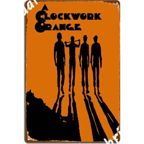 A Clockwork Orange Movie Silhouette Poster Metal Plaque Club Home Vintage Mural Painting Pub Garage Tin Sign Poster
