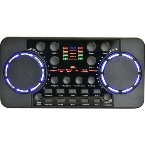 V300 PRO Sound Card 10 Sound Effects Intelligent Noise Reduction Live Sound Card Audio Mixer Headset Mic Voice Control