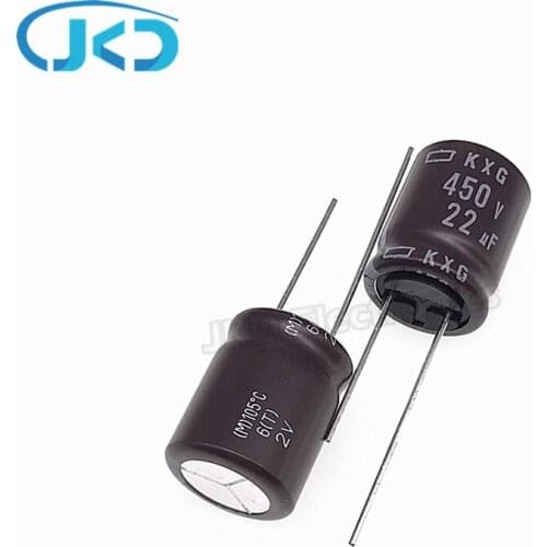 10pcs Original 22uF 450V NCC KXG Series 16*20mm Long Life 450V22uF Aluminum Electrolytic capacitor NIPPON CHEMI-CON