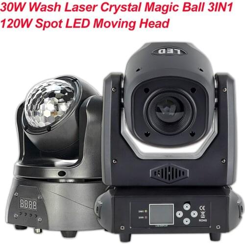 120W Spot LED Moving Head Light Professional Wash Laser Crystal Magic Ball Effect Stage Lights Disco DJ Music Party Club Dance