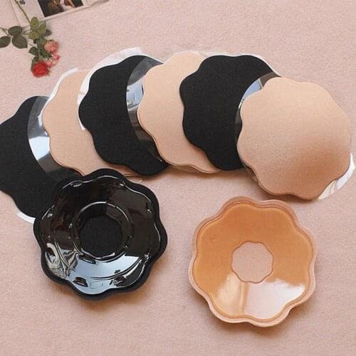 2pcs Lingerie Strapless Silicone Adhesive Invisible Bra Breast Pad Pasties Petal Chest Stickers Sexy Nipple Cover Bras For Women