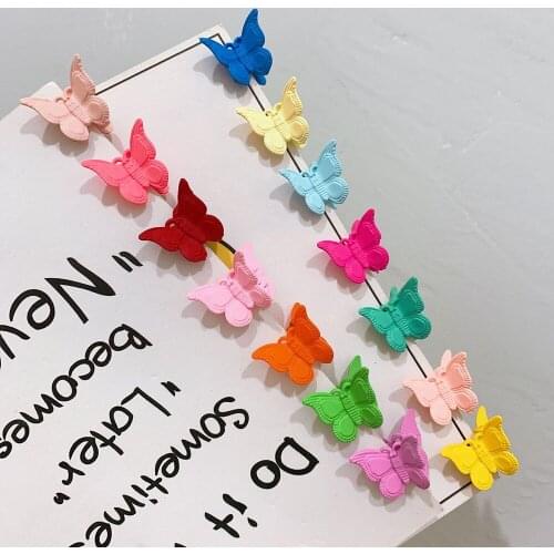 20/50/100pcs Butterfly Hair Clips Mixed Color Mini Hair Claws Barrettes Clamps Jaw Headwear Hair Styling Accessories Beauty Tool