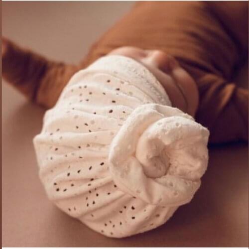 20pc/lot Lace Headband Turban Round Knot Baby Girl Elastic Hair band For Newborn Lace Beanie Caps Kid Head Wrap Hair Accessories