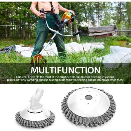 6/8inch Carbon Steel Wire Break-Proof Rounded Edge Weed Trimmer Edge Head Power Lawn Mower Garden Weed Brush Lawn Mower
