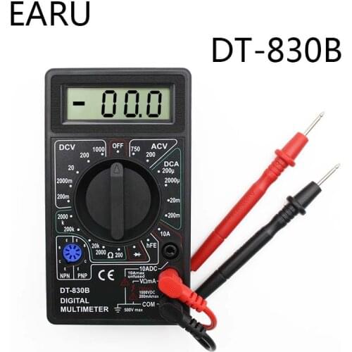 1SET LCD Digital Multimeter AC/DC 750/1000V Digital Mini Multimeter probe For Voltmeter Ammeter Ohm Tester Meter Voltage Current