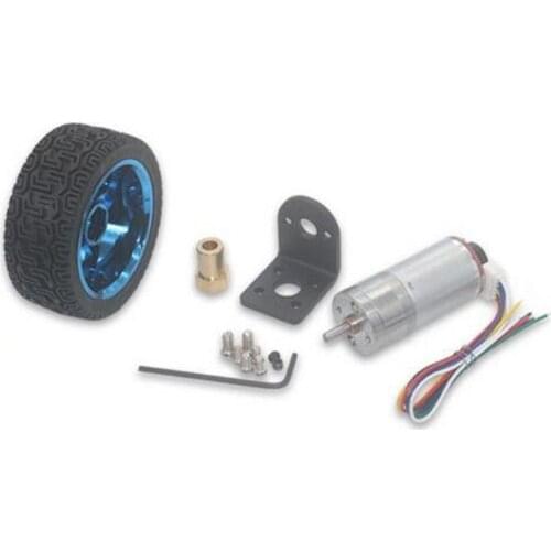 DC 6V 12V 24V Encoder Motor 12-1360RPM Electric Motor High Torque Smart Car Motor 370 DC Gear Motor With Encoder