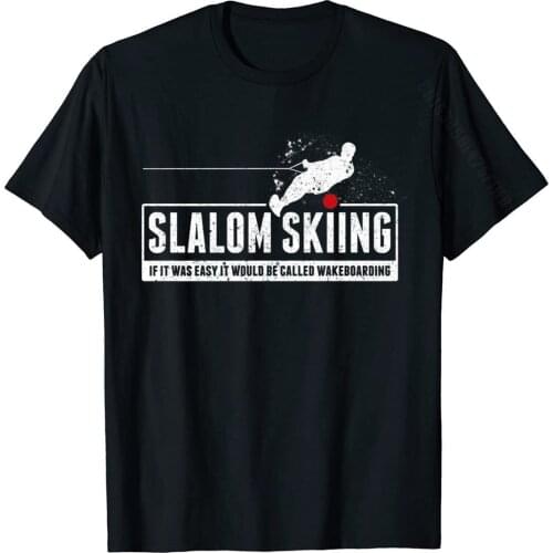 Funny Slalom Waterskiing Wakeboard Ski Vintage Style Gift Premium T-Shirt Male Oversized Printed On Tees Cotton T Shirt Normal