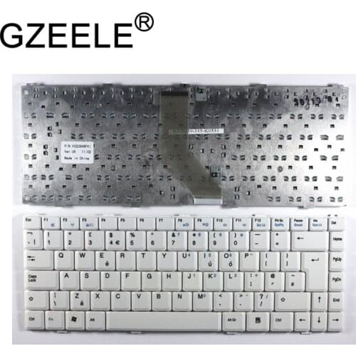 GZEELE NEW For Advent 7201 7301 7302 7211 AL096 US White Keyboard V020646FK1 Replacement Laptop