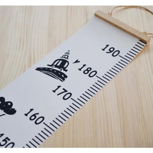 Cartoon Baby Kids Growth Chart Record Childrens Height Measuring Tape Measurement Canvas Home Wall Hanging Painting Decor Props
