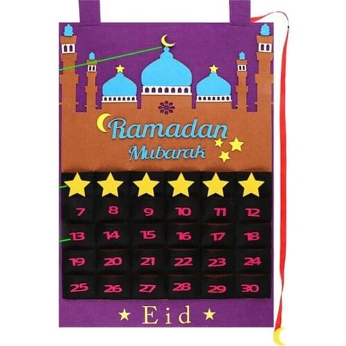 Ramadan Calendar Eid Mubarak Hanging Countdown Calendar Advent Calendar 2021 for Kids Eid Gifts Ramadan Decorations