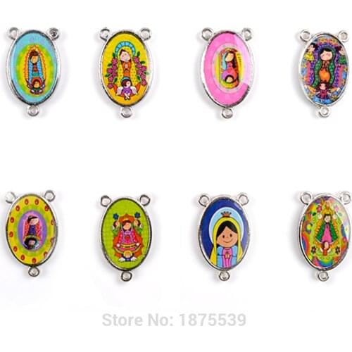 Carton Rosary Center Medal Make Lovely Boys Girls Religious Necklace