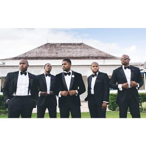 Custom Made Two Pieces Bridalgroom Suits Slim For Wedding Suit Single Breasted Fit Party Wear