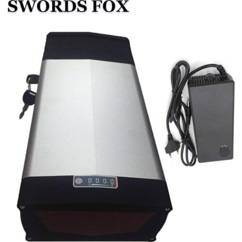 SWORDS FOX 1000W 36V Electric Bike lithium battery 36V 24AH Rear rack battery with 5V USB Port 30A BMS 42V 2A charger