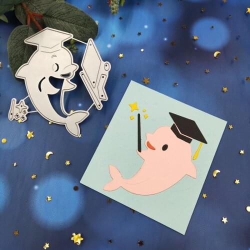 Dr. Dolphin metal cutting dies 2019 new DIY scrapbook stamp greeting card gift card decorative arts and crafts embossed mold