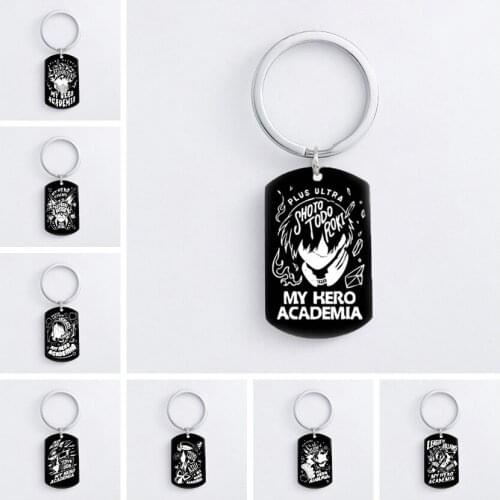 My Hero Academy Keychain Metal Shoto/Izuku Key Chain Pendant Anime Accessories Cartoon Boy Key Ring Gift