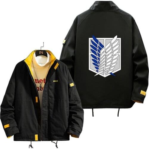 Anime Attack on Titan Jacket Cosplay Costume Mens Work Jackets