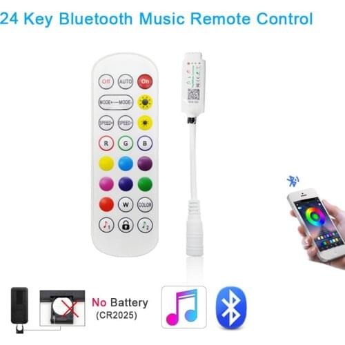 Jonggo Bluetooth Music Led Controller 24 Keys LED IR Controler Dimmer LED Lights IR Remote For RGB LED Strip #vip