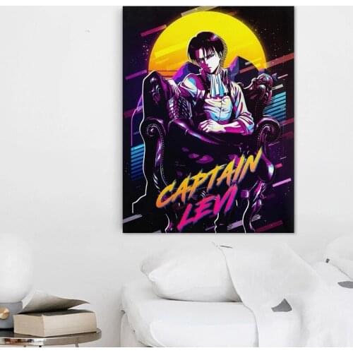 Wall Art Print Canvas Levi Ackerman Painting Home Decor Poster Captain Len Modular Pictures Anime Modern Living Room No Frame