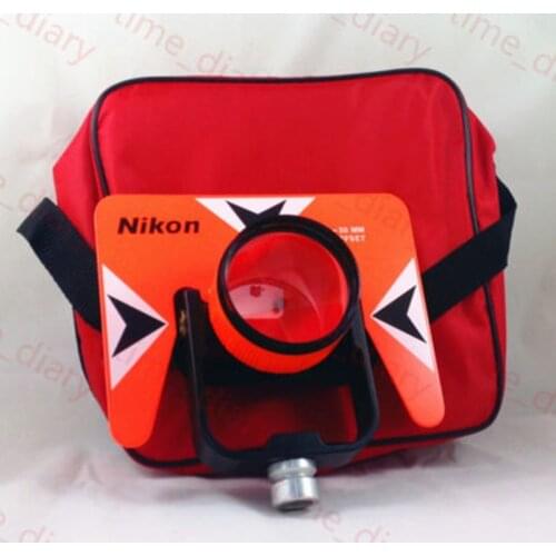 NEW RED NIKON SINGLE PRISM FOR NIKON TOTAL STATION -30/0mm 5/8x11 female thread