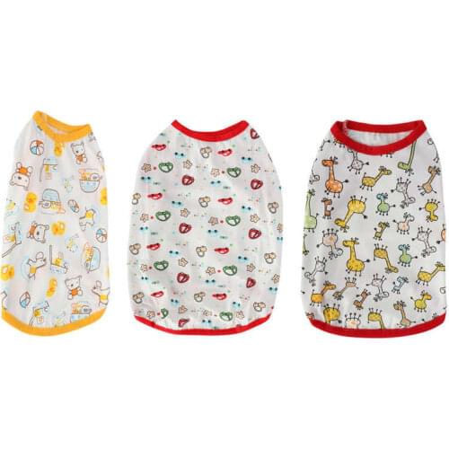 Pet Clothes Dog Little Pig Printed Cute Breathable Shirts Puppy Soft Cartoon Clothes