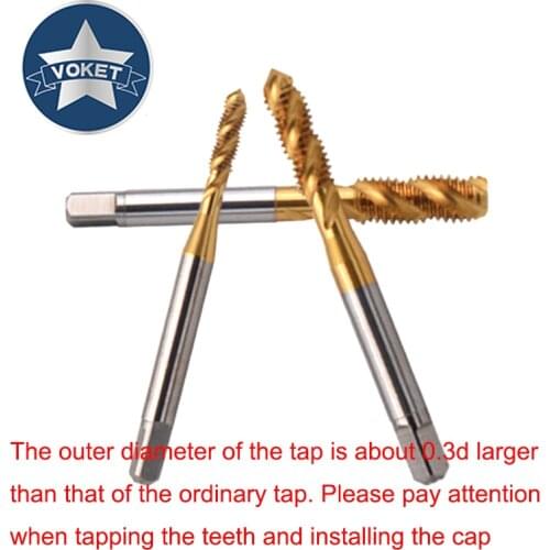 HSSE With TIN Braces Sprial Fluted tap ST UNC UNF 2-56 4-40 6-32 8-32 10-24 10-32 1/4-20 28 5/16-18 24 3/8-16 24 S T Thread taps