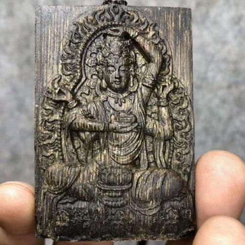 Viet Nam Nha Trang Agarwood Pendant Dara Dry Engraving 46 CardGuan Guanyin Brand Year of Fate Brings Safety Customizable Pattern