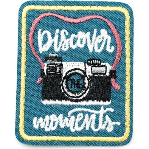 Camera Size:4.4x5.4cm Mend Patch Badges Embroidered Applique Sewing Clothes Stickers Garment Apparel Accessories Patches Badge