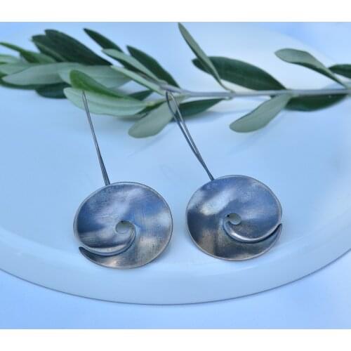Handmade silver earrings free shipping from Turkey