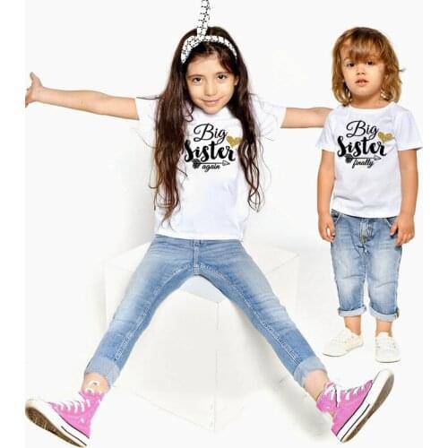 Sisters matching outfits Big Sister Again Big Sister Finally tops Matching Sister Shirts Gift For Sisters