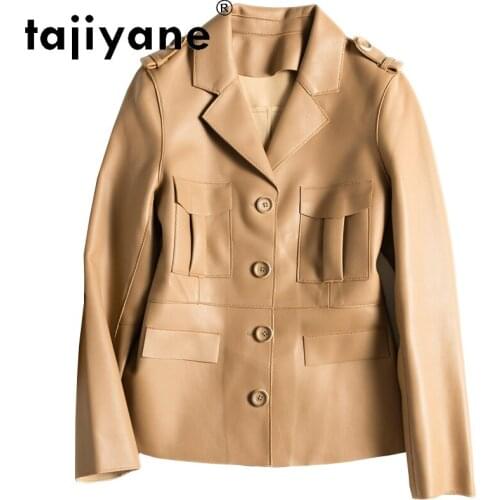 Tajiyane 2021 Spring Autumn Geunine Leather Jacket Women 100% Sheepskin Coat Female Clothes Cotocycle Mujer Chaqueta TN2815