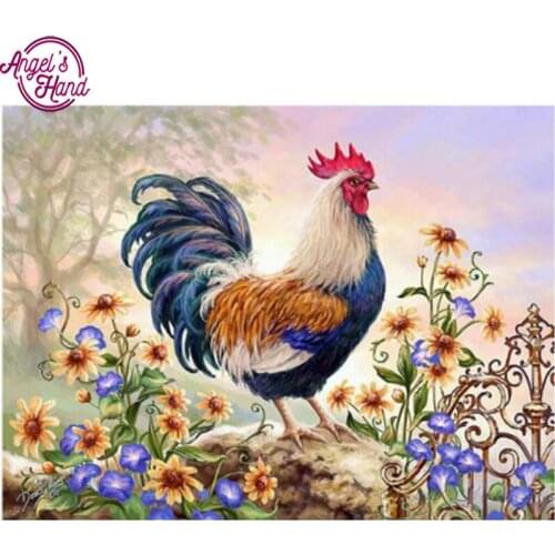 Cock Patterns Diamond Mosaic Embroidery Needle Craft Home Decor DIY 5D Diamond Painting Cross Stitch Animals