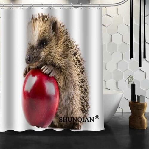 Waterproof Bathroom Curtains hedgehog Shower Curtain polyester Bath screens Customized curtain