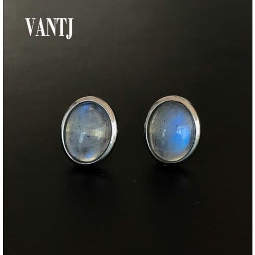 Elegant Natural Labradorite Earring Sterling 925 Silver for Women Moonstone Quartz Anniversary Party Fine Jewelry Gift