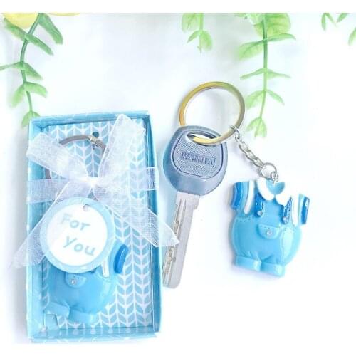 15 pcs Cartoon Creative Baby Gifts Birthday Party Gifts Baby Clothes Resin Metal Keychain Gifts Baby First Year Party Gifts