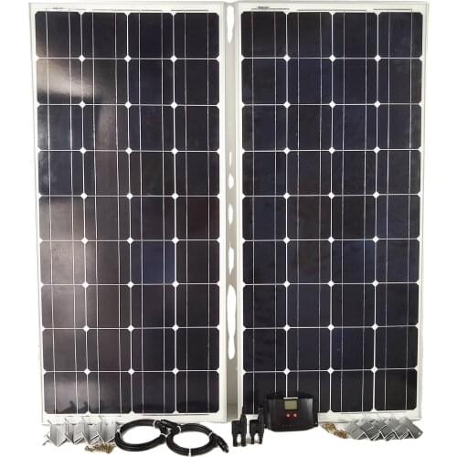 200W 200 Watt Solar Panel w/ 20A PWM Controller 12V Starter System Kit RV Kits