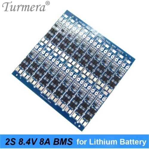 2S 8.4V 8A BMS Lithium Battery Protection Board for 7.4V 8.4V Speaker Battery and Electric Bicycle Light Headlamp Use A1Turmera