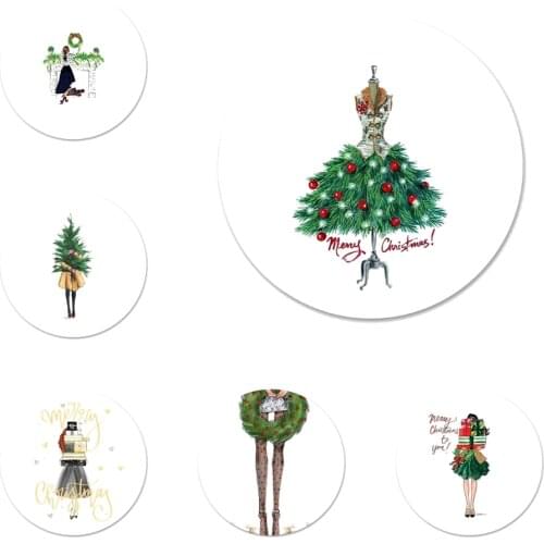 58mm Christmas Gift New Year Icons Pins Badge Decoration Brooches Metal Badges For Backpack Decoration