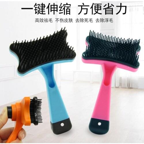 Automdtically Dog Comb Pet Dog Cat Combs Hair Removal Cleaning Brush Comb Pet Grooming Brush Tools 1pc
