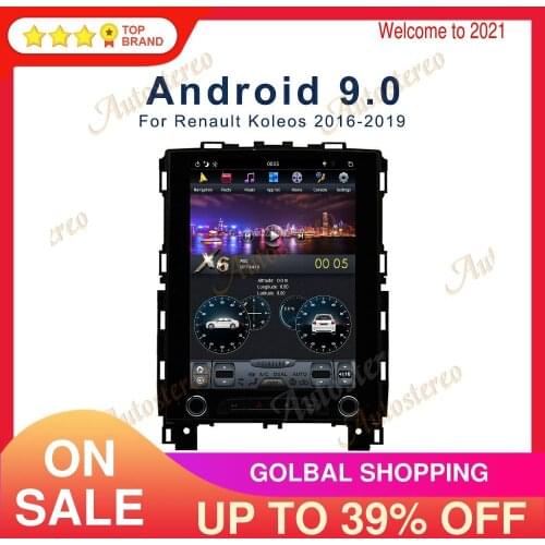 PX6 Android 9.0 4GB Tesla Style Car GPS Navigation For Renault Koleos/Megane4 Multimedia Player Radio Tape Recorder Headunit DSP