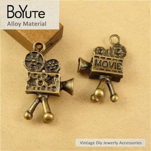 BoYuTe (20 Pieces/Lot) 26*16*6MM Vintage Bronze Movie Projector Charms Zinc Alloy Pendants for Jewelry Making Diy Handmade